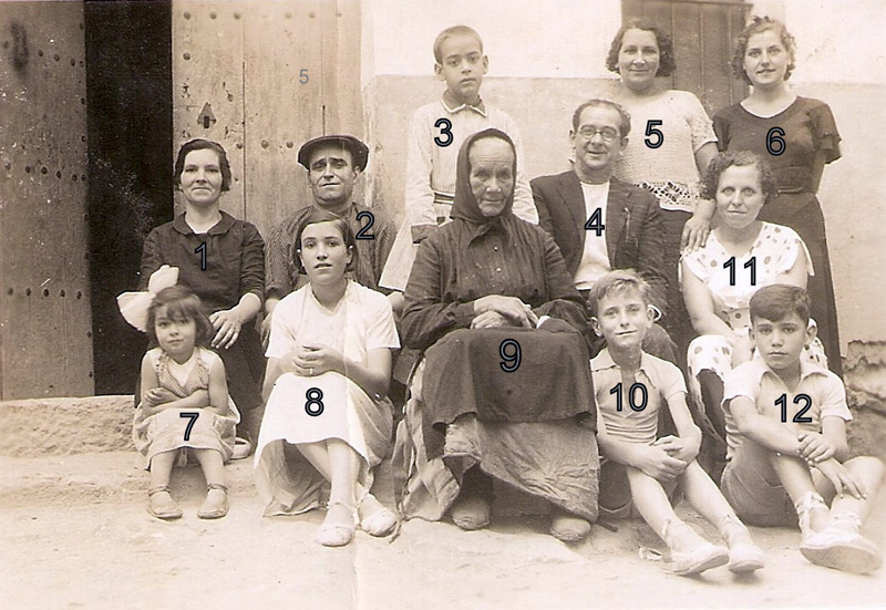 Grup a la porta de Ca l’Hereu, Siurana 1933