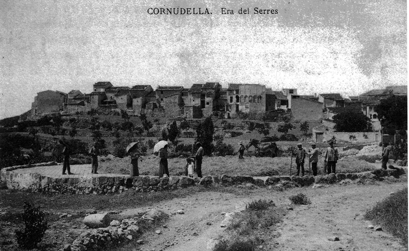 Era del Serres amb el poble al fons (1918)